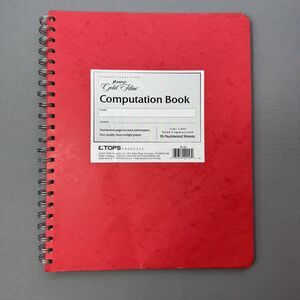 Ampad 22157 11.75" x 9.25" Quadrille Rule Computation Book - Spots/Wear on Cover